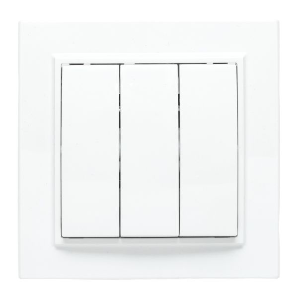 Минск Выключатель 3-клавишный СП,10А, белый EKF Basic