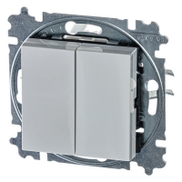 ABB  Levit  Серый/Белый Перекл. 2-кл., 2CHH595245A6016