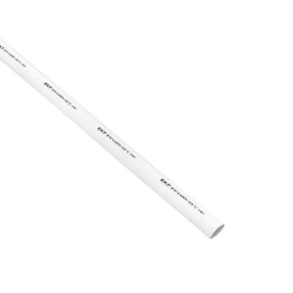 Термоусаживаемая трубка ТУТ нг 8/4 белая в отрезках по 1м EKF PROxima