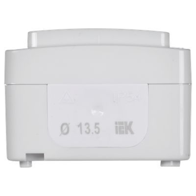 Выключатель 1-клавишный для открытой установки кнопочный ВСк20-1-0-ГПБ IP54 ГЕРМЕС PLUS (цвет клавиши: белый) IEK