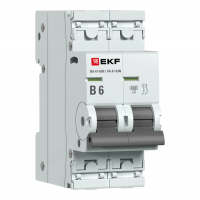 Автоматический выключатель ВА 47-63N 2P 6А (В) 4,5 кА PROXIMA EKF