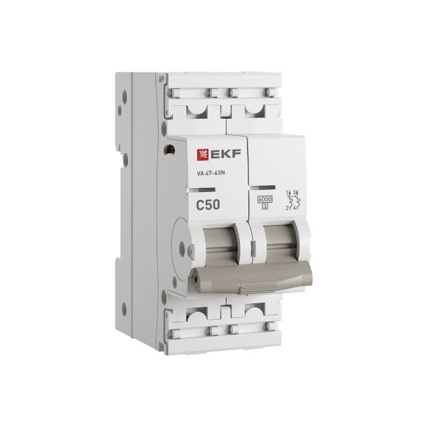 Автоматический выключатель ВА 47-63N 2P 50А (C) 6кА PROXIMA EKF