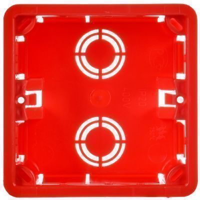 Коробка распаячная КМ41001 для твердых стен безгалогенная (HF) 92х92х45мм с саморезами с крышкой IEK