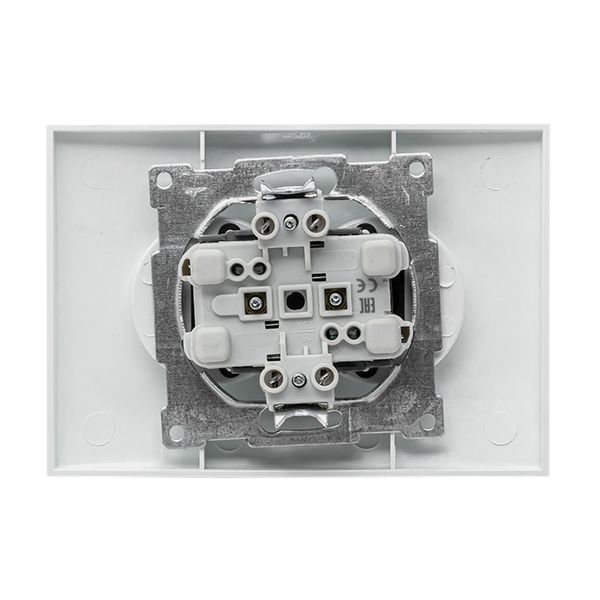 Валенсия розетка 2-местная б/з 10А белая с защ. штор. EKF PROxima