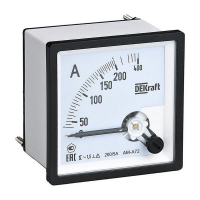 50238DEK Амперметр аналоговый 1000/5А AC 96х96мм КТ 1,5 трансф. подкл.