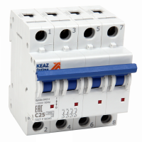 Выкл. автом. 4П   4А хар-ка С   6кА КЭАЗ OptiDin BM63-4С4-УХЛ3 (Новый) в комплекте 2 заглушки