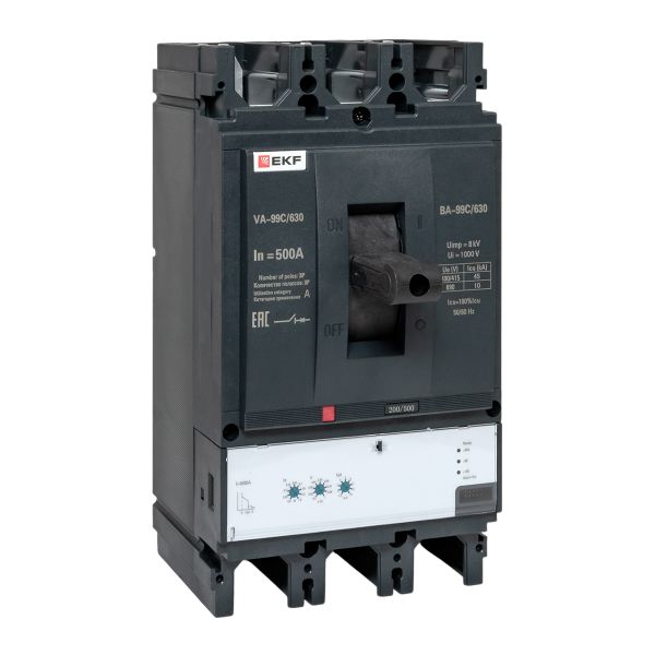 Выключатель автоматический в литом корпусе ВА-99C 630/500А 3P 45кА с электронным расцепителем EKF