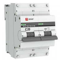 Автоматический выключатель 2P 20А (C) 10kA ВА 47-100 EKF PROxima
