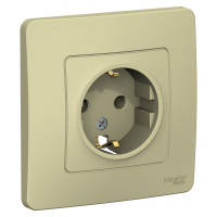 SCH  BLANCA  Бежевый Розетка с з/к , 16А, 250В,  СП BLNRS001017