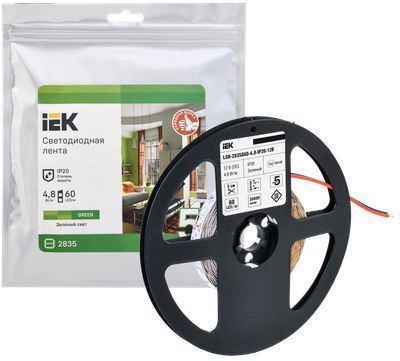 Лента светодиодная 5м LSR-2835G60-4,8-IP20-12В IEK