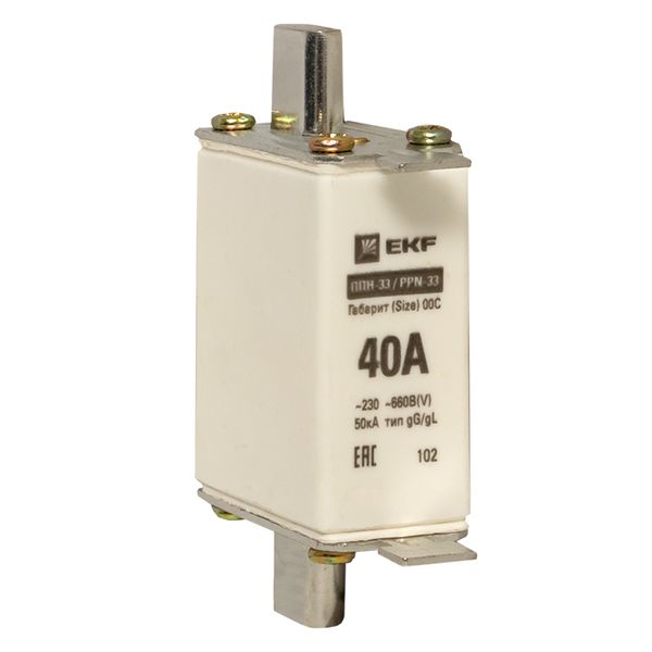 Плавкая вставка ППН-33 100/ 40А габарит 00С EKF