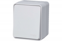 Одноклавишный переключатель открытой установки 10А IP54 SE AtlasDesign Profi54, белый