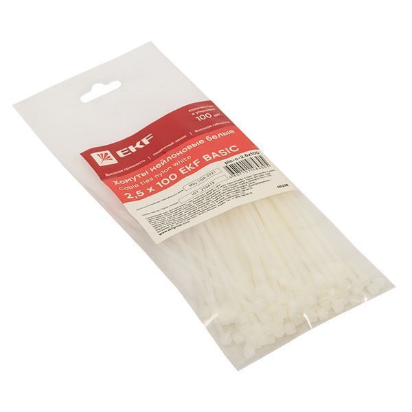 Хомут нейлоновый (2,5x100) (100шт.) EKF Basic