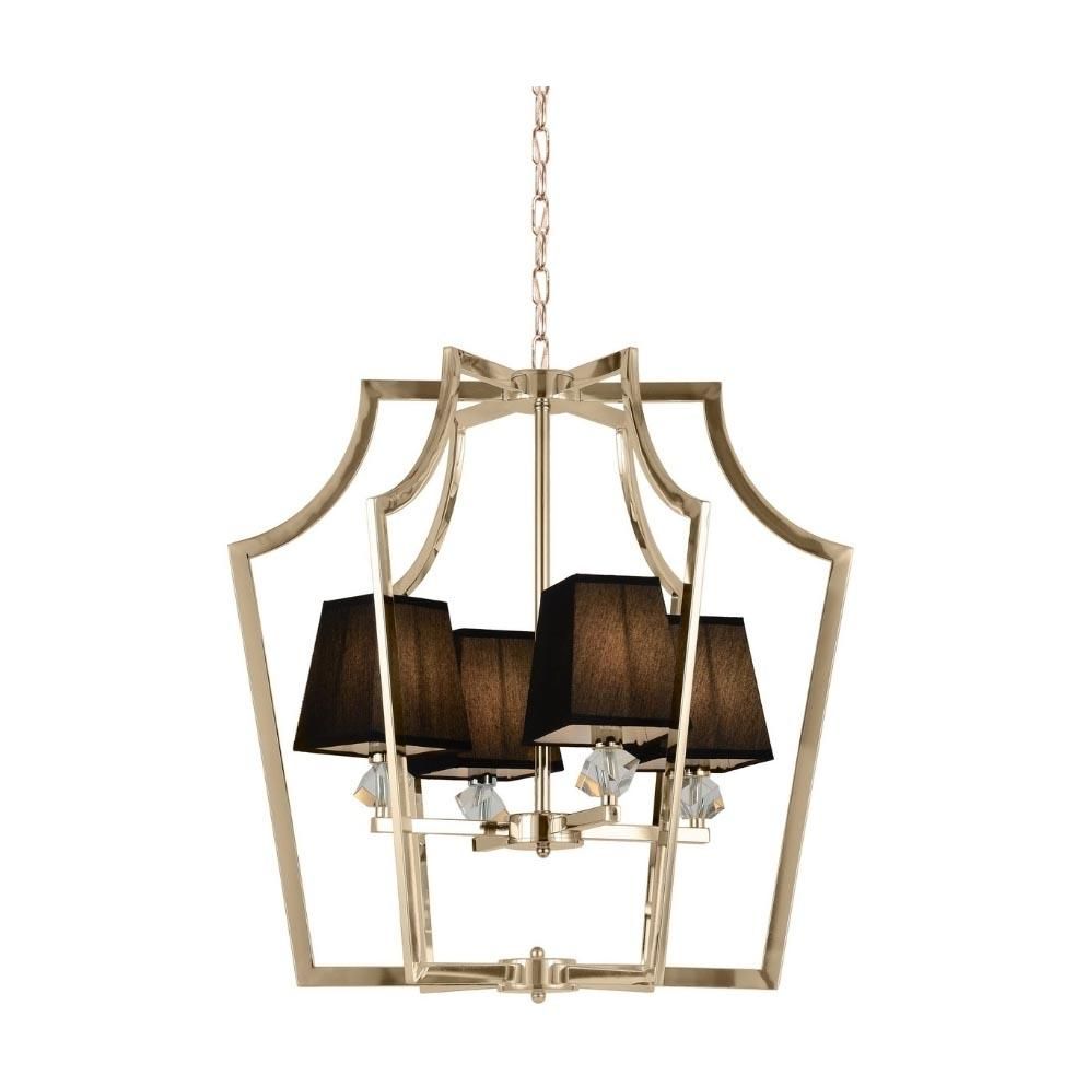 Подвесная люстра Lumina Deco Montero LDP 1249-4 GD+BK