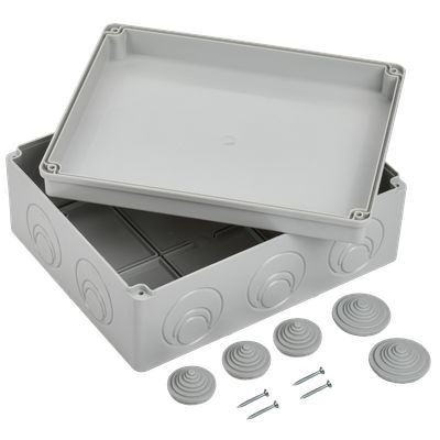 Коробка расп. ОП 240х195х90 IP44 5 вводов КМ41271 IEK UKO10-240-195-090-K41-44