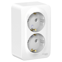 SCH  BLANCA  Бел.  Роз. 2-ая с з/к со штор. 16А, 250В, ОП BLNRA011201