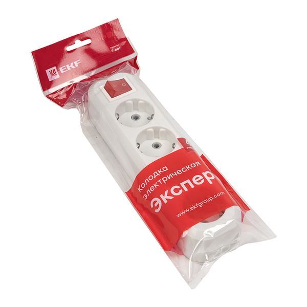 Колодка 4 гн. 16А 3,5кВт c выкл. с/з Эксперт EKF PROxima