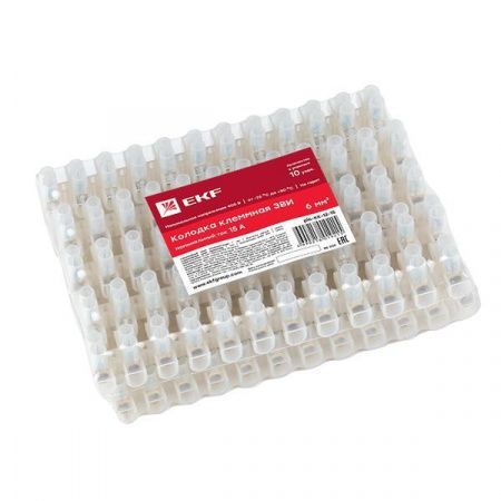 Колодка клеммная полиэтилен 1,5-6(10) мм2 15А 12 секций EKF