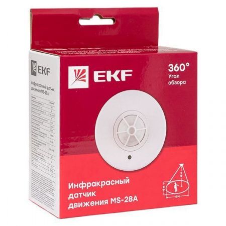 ИК датчик движения потолочный 1200Вт 360гр. до 6м IP20 MS-28A EKF PROxima