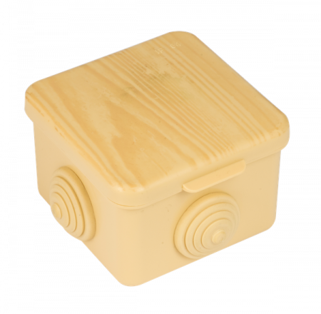 Коробка распределительная КМР-030-036 пылевлагозащитная, 4 мембранных ввода (65x65x50) светлое дерево EKF PROxima