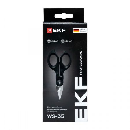 Универсальные ножницы монтажника в пластиковом чехле WS-35 EKF Professional