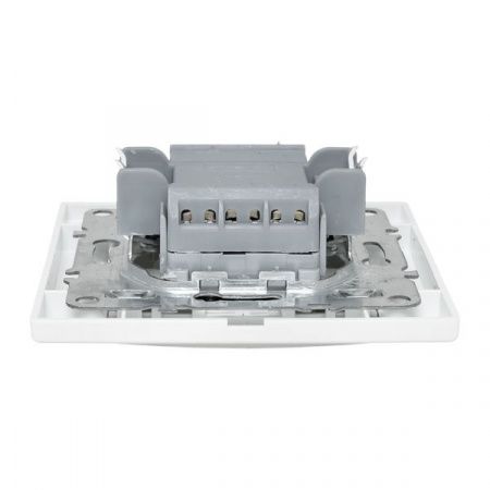 Минск Выключатель 2-клавишный СП с индикатором,10А, белый EKF Basic