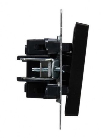 BRITE Выключатель жалюзи 10А ВС10-1-5-БрЧ черный IEK