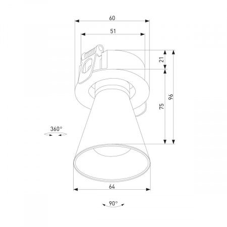 Встраиваемый светодиодный спот Elektrostandard Bell 25097/LED a068059