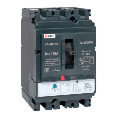 Выключатель автоматический ВА-99C 160/125А 3P 35кА EKF