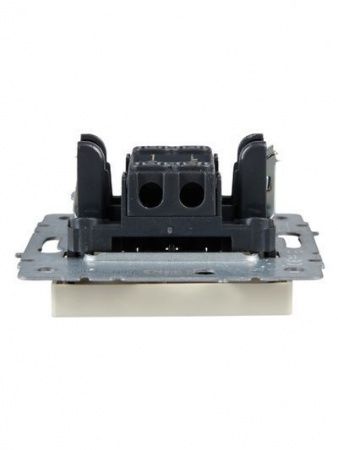 BRITE Выключатель 1-клавишный 10А ВС10-1-0-БрКр бежевый IEK 