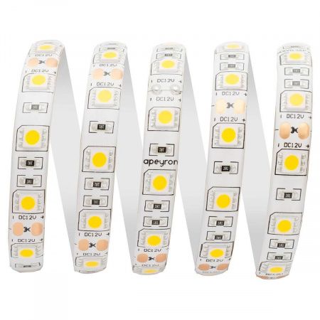 Светодиодная влагозащищенная лента Apeyron 14,4W/m 60Led/m 5050SMD дневной белый 5M 00-144