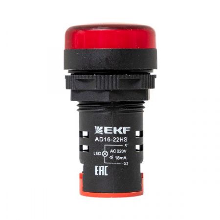 Матрица светодиодная AD16-22HS красный 230 В AC EKF PROxima