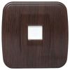 Розетка Phone 1-местная ОП Минск тёмное дерево EKF