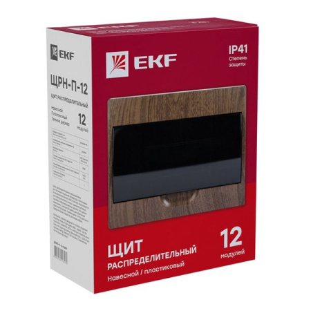 Бокс ЩРН-П-12 IP41  темн. дерево PROxima  EKF pb40-n-12-dark