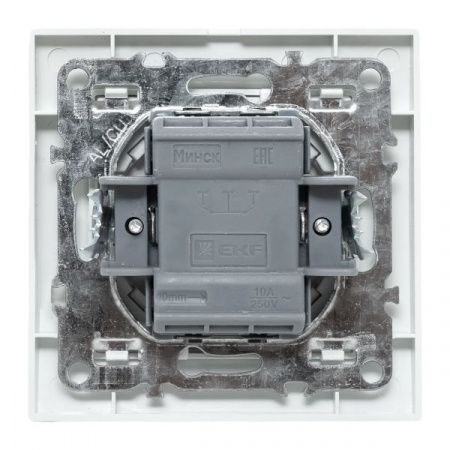 Минск Выключатель 1-клавишный СП с индикатором,10А, белый EKF Basic