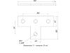 STRUT-пластина Т-образная 4 отверстия EKF
