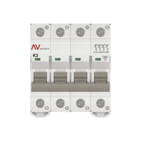 Выключатель автоматический AV-6 DC 4P 3A (K) 6kA EKF AVERES