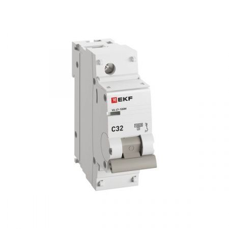 Автоматический выключатель ВА 47-100M 1P 32А (C) 10kA без теплового расцепителя EKF PROXIMA