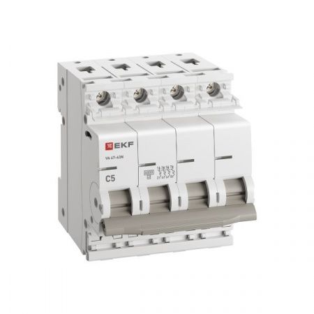 Автоматический выключатель 4P 5А (C) 6кА ВА 47-63N PROxima EKF