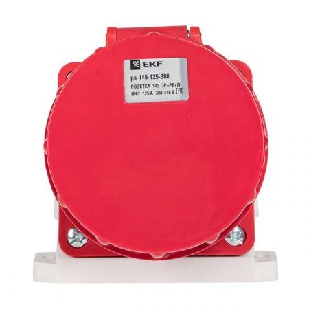 Розетка стационарная наружная 145 3Р+РЕ+N 125А 380В IP67 EKF