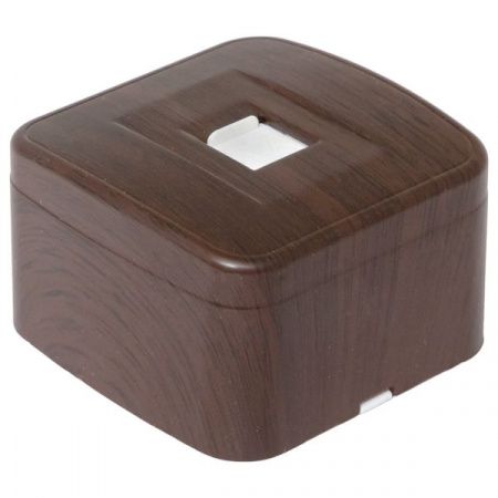 Розетка Phone 1-местная ОП Минск тёмное дерево EKF