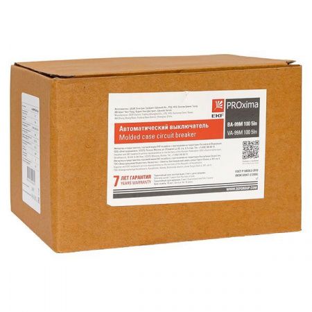 Выключатель автоматический в литом корпусе ВА-99М 100/80А 4P 5In 35кА с термомагнитным расцепителем EKF