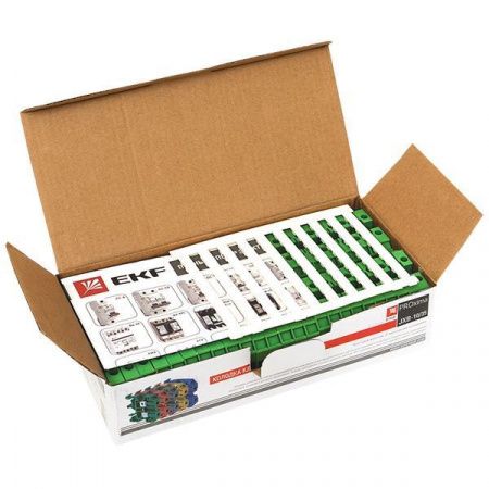 Клемма проходная винтовая JXB 10 мм2 зеленая EKF