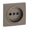 Валенсия лицевая панель розетки 1-местной б/з 10 А графит с защ. штор. EKF PROxima
