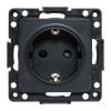Стокгольм Механизм Розетки 1-местной с/з 16А винтовые клеммы черный с защ. штор. EKF PROxima