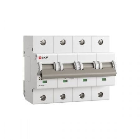 Автоматический выключатель ВА 47-125 4P 25А (D) 15кА PROXIMA EKF