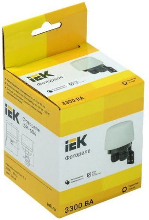 IEK Фотореле ФР 604 макс. нагрузка 3300ВА IP66 белый 