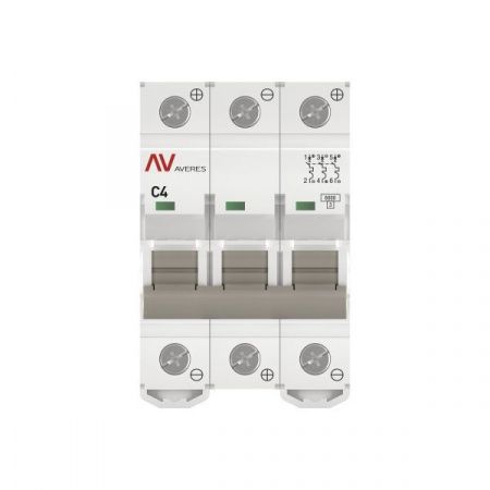 Выключатель автоматический AV-6 DC 3P 4A (C) 6kA EKF AVERES