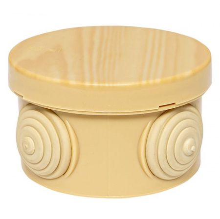 Коробка распределительная КМР-040-038 с крышкой (65x40) 4 мембранных ввода светлое дерево IP54 EKF PROxima