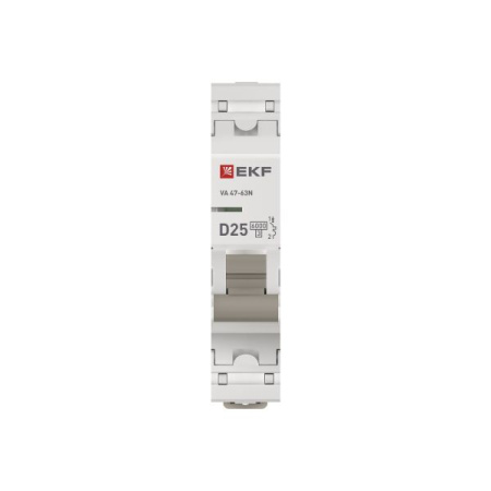 Автоматический выключатель ВА 47-63N 1P 25А (D) 6кА PROXIMA EKF